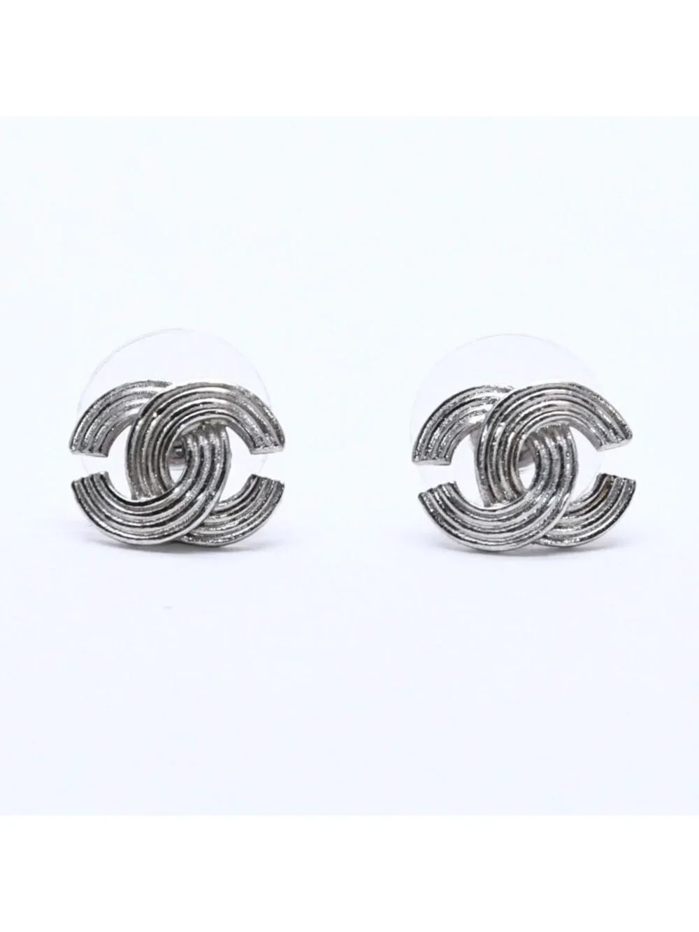 Chanel CC Logo Earrings 00 Metal Silver